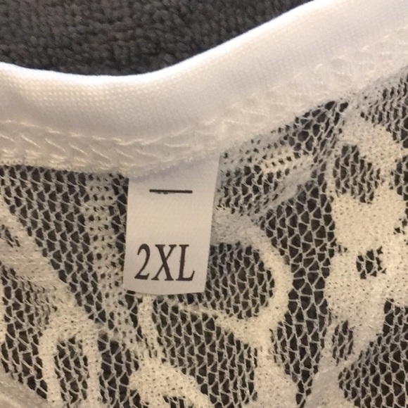 COPY - Bohemian Tank Top Shirt Size 2XL Green With Lace - Picture 5 of 6